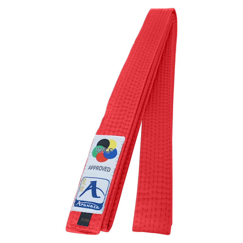 wkf-approved-japanese-style-kumite-belts-arawaza-red-2 wkf-approved-japanese-style-kumite-belts-arawaza-red-2