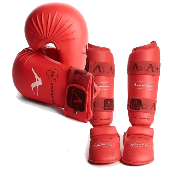 KIT PROTETOR VERMELHO WKF APPROVED