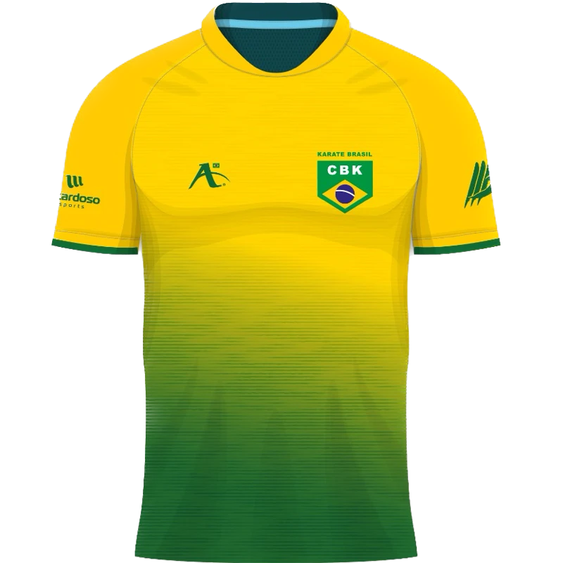 Camiseta Seleção Brasileira - CBK OFICIAL - Arawaza Brasil 🥋🇧🇷