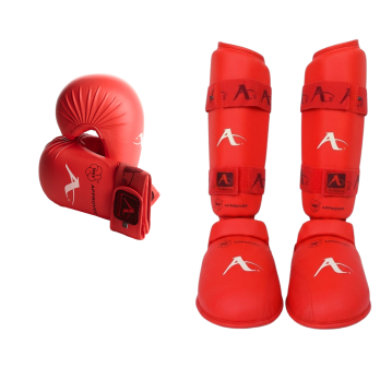KIT PROTETOR VERMELHO WKF APPROVED
